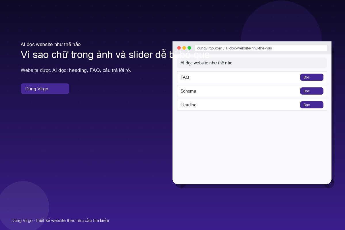Vì sao chữ trong ảnh và slider dễ bị bỏ qua — AI đọc website như thế nào