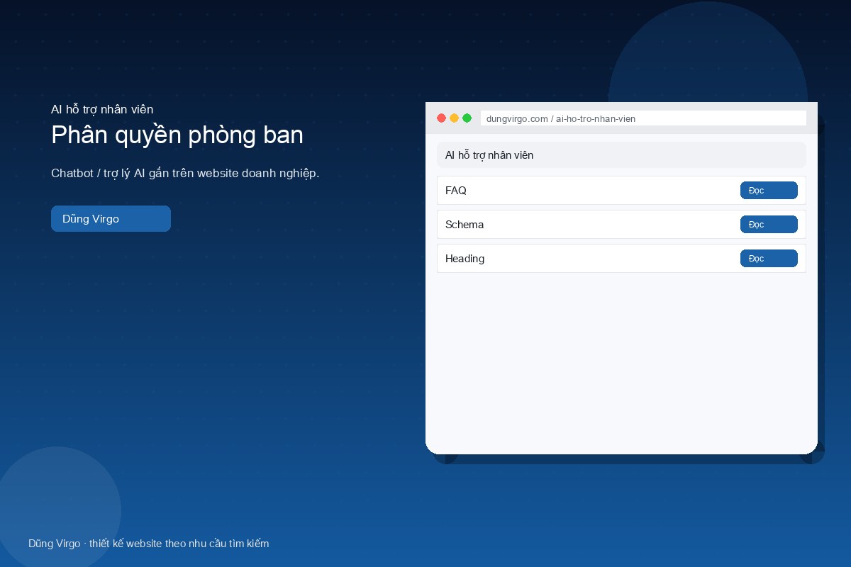 Phân quyền phòng ban — AI hỗ trợ nhân viên
