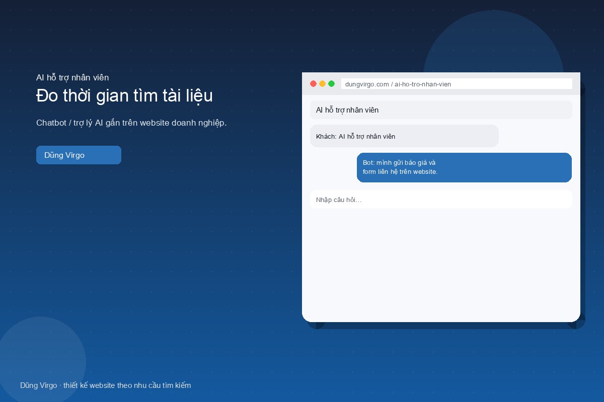 Cấm index, cấm widget public — AI hỗ trợ nhân viên