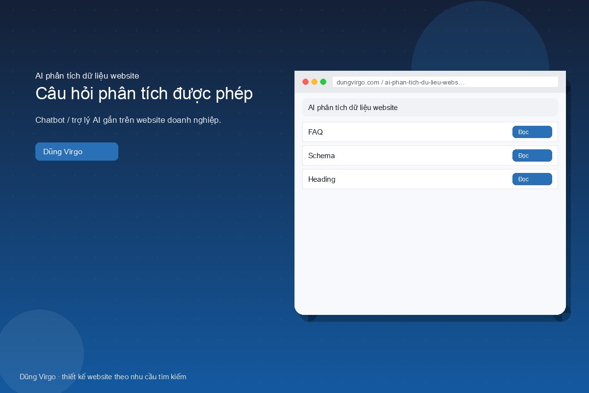 Câu hỏi phân tích được phép — AI phân tích dữ liệu website