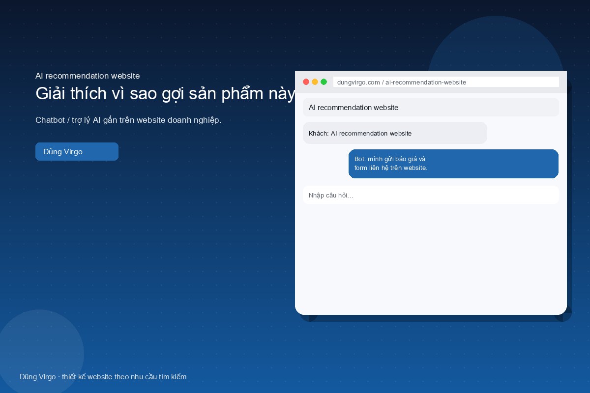 Cold start khách mới — AI recommendation website
