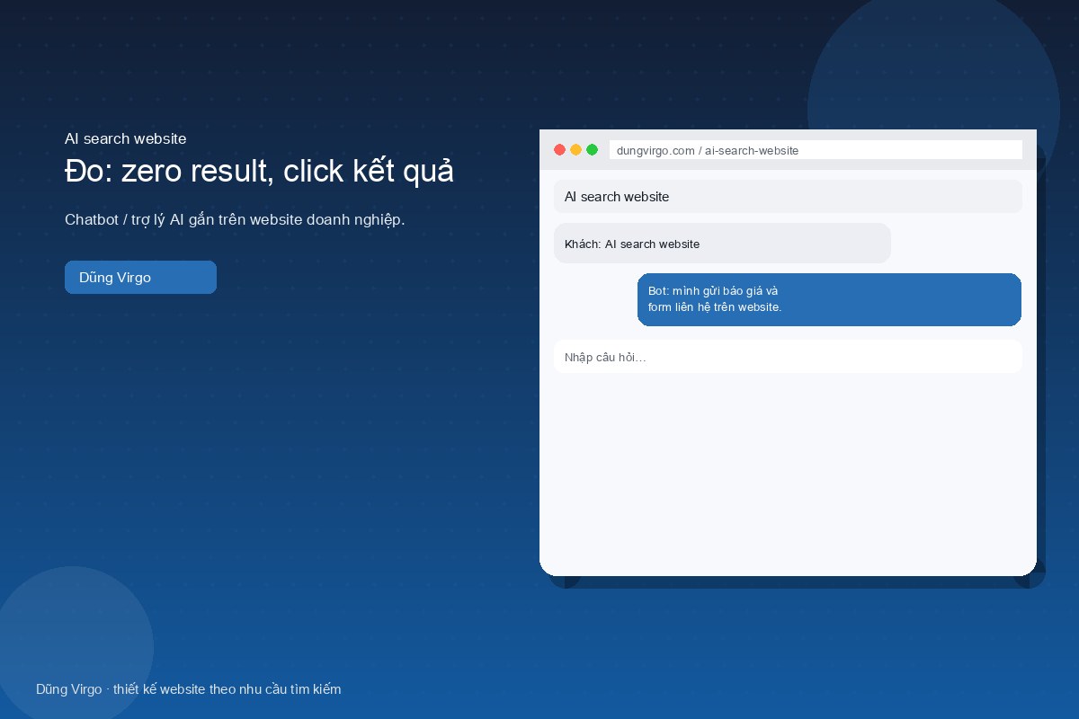 Dẫn URL thật, cấm bịa trang — AI search website