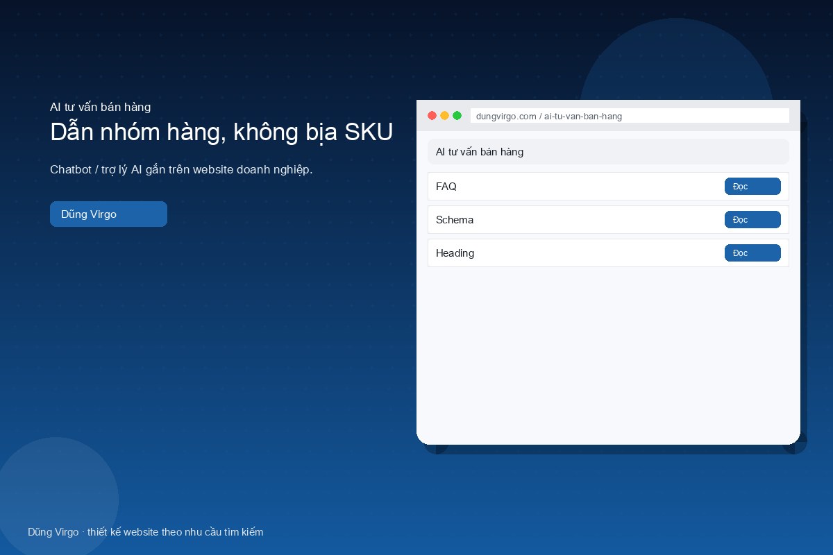 Dẫn nhóm hàng, không bịa SKU — AI tư vấn bán hàng