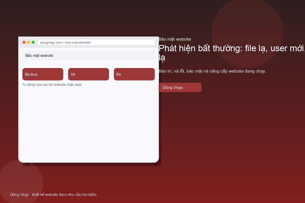 Giảm bề mặt: plugin, cổng, file upload — bảo mật website
