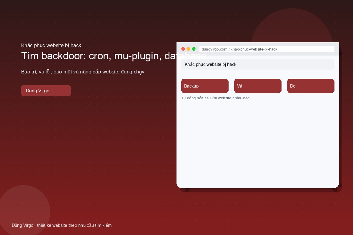 Restore bản sạch so với làm sạch tay — khắc phục website bị hack