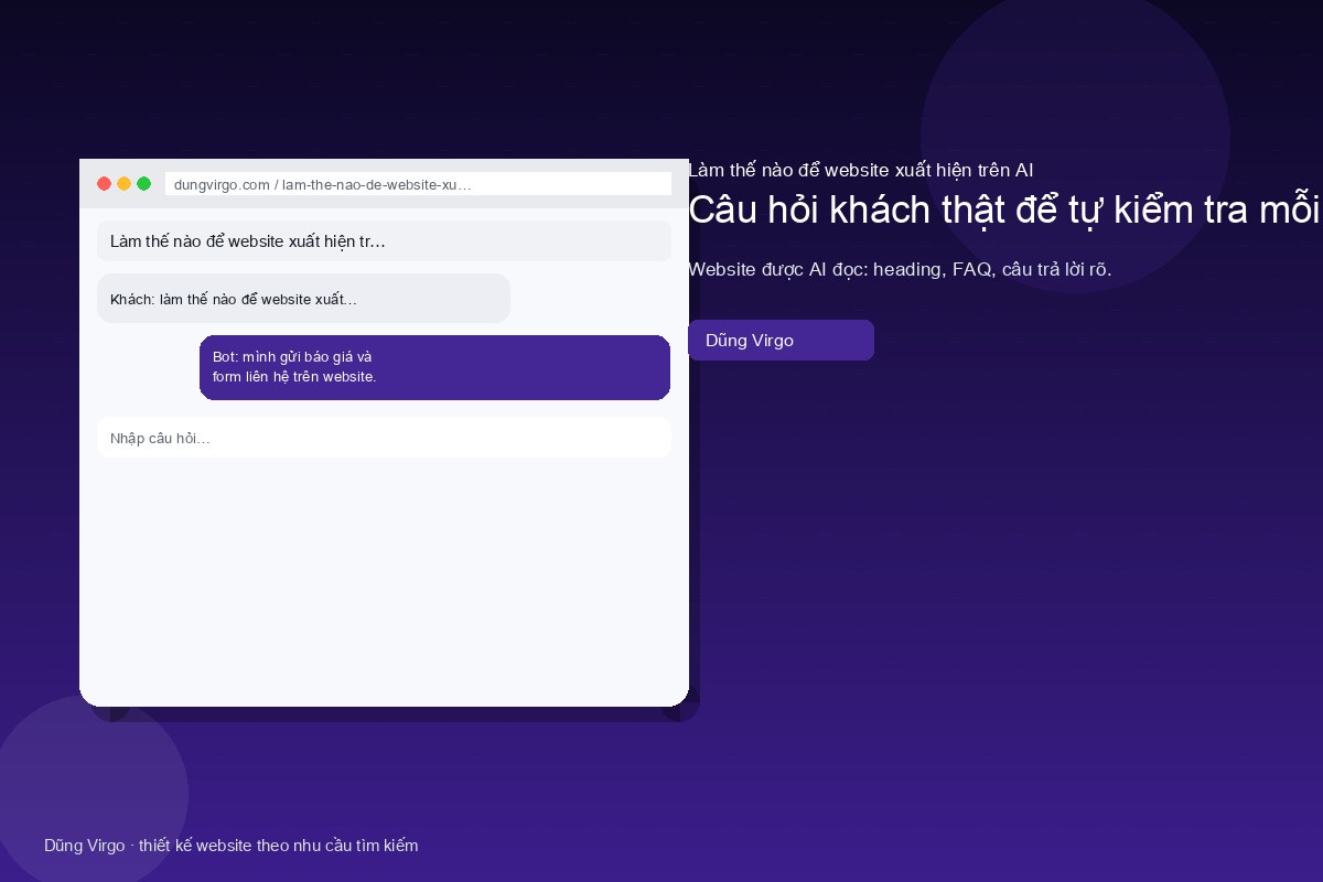 Dẫn chứng: case, số liệu, điều kiện hợp đồng — làm thế nào để website xuất hiện trên AI
