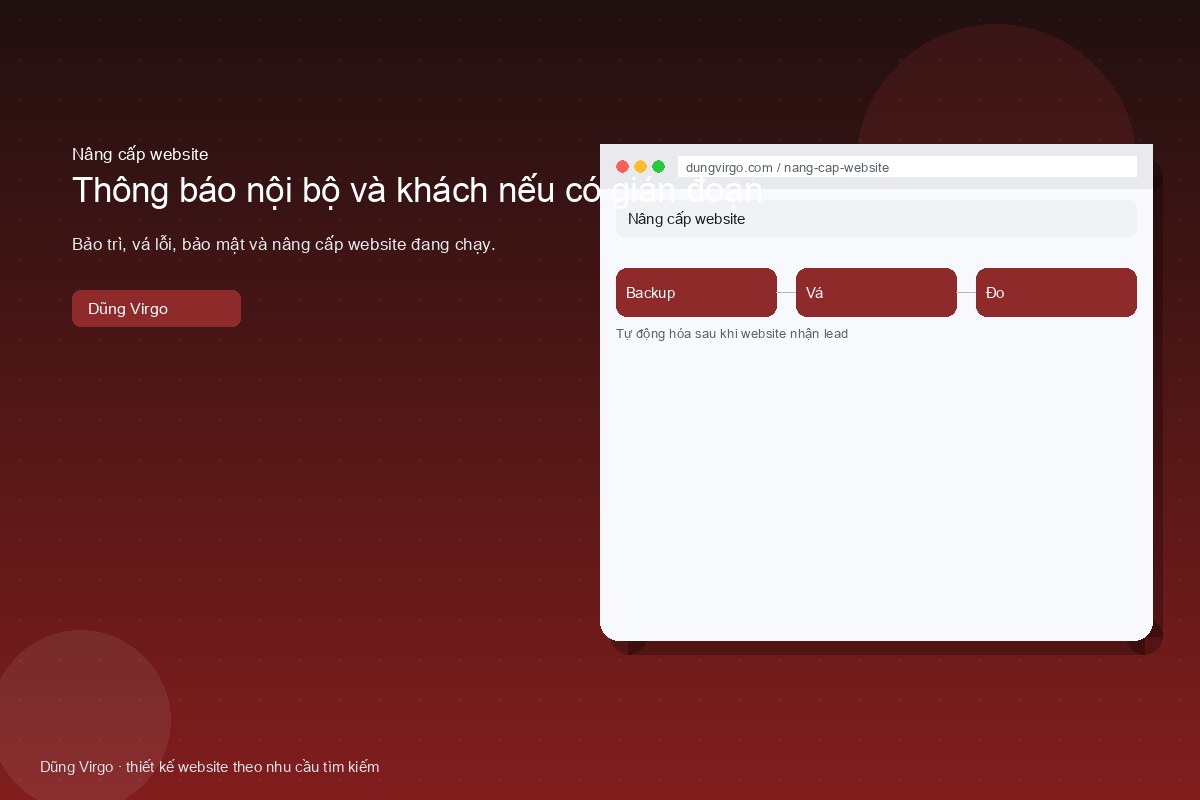 Môi trường thử với dữ liệu gần thật — nâng cấp website