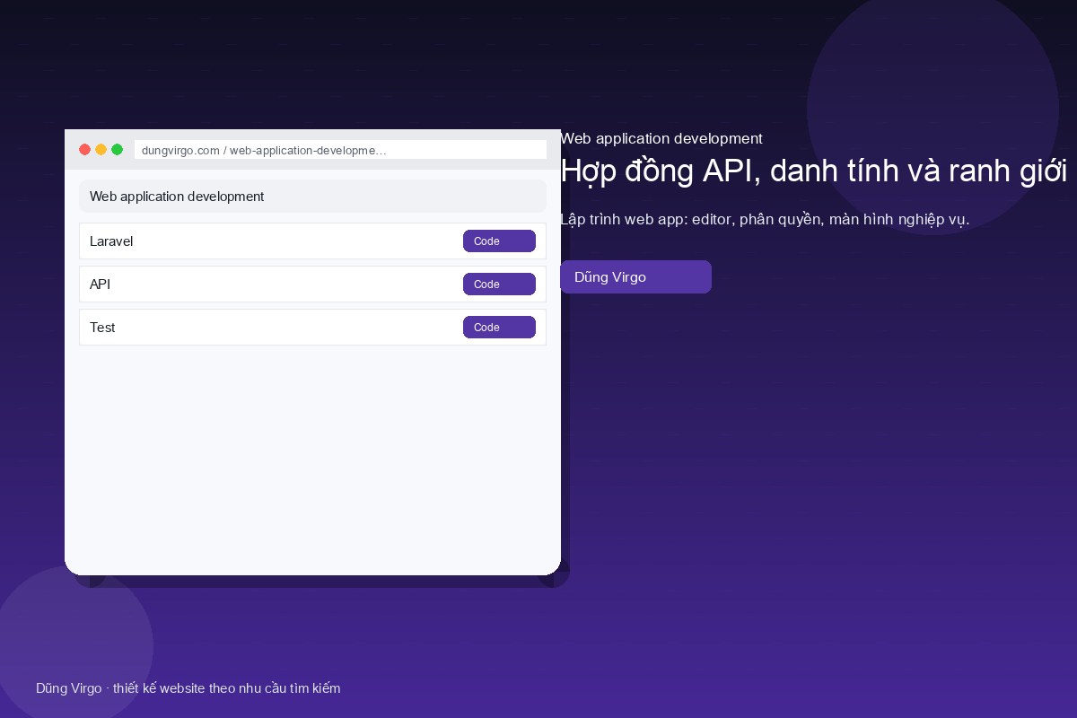 Hợp đồng API, danh tính và ranh giới tenant — web application development