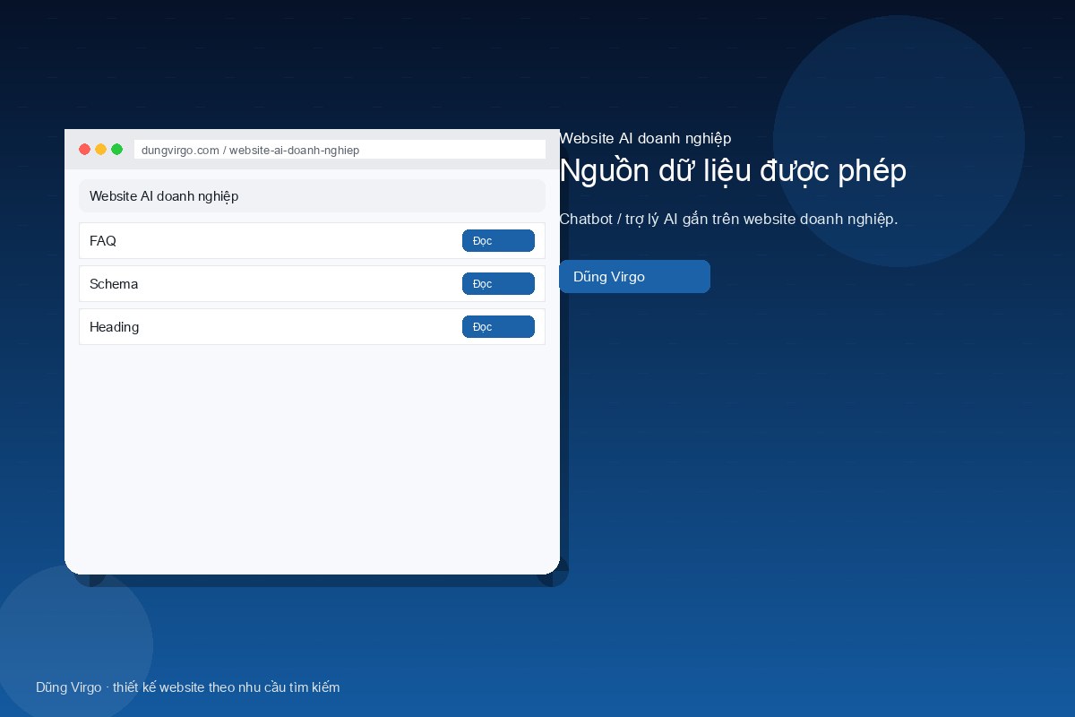 Nguồn dữ liệu được phép — website AI doanh nghiệp