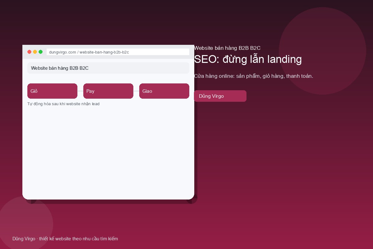 Checkout khác: PO vs COD — website bán hàng B2B B2C