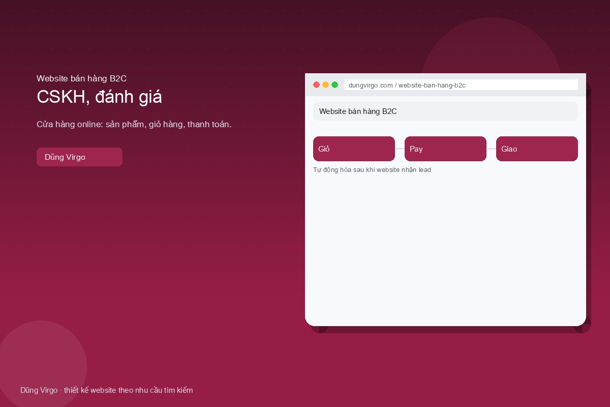COD, ví, thẻ — website bán hàng B2C