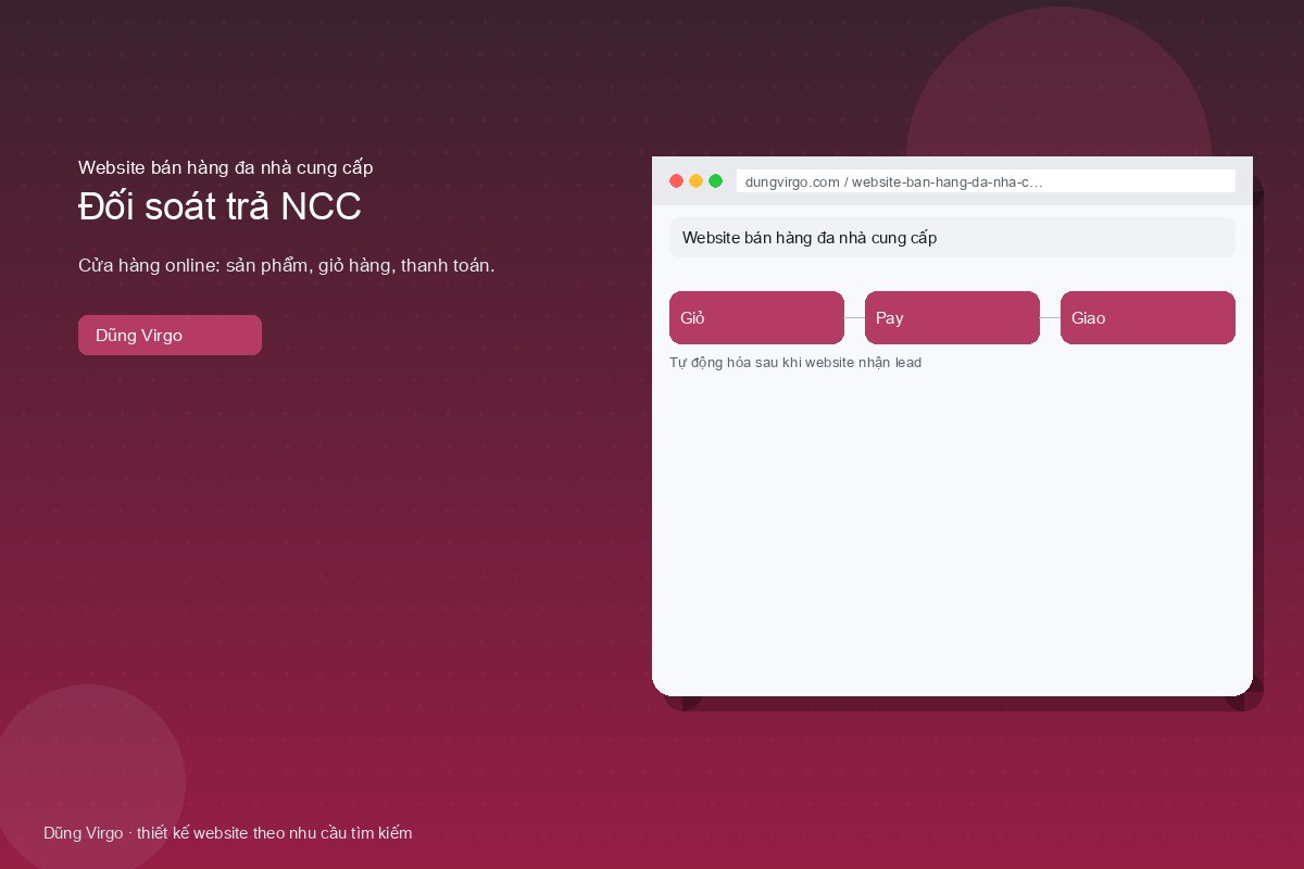 Giỏ hỗn hợp, tách kiện — website bán hàng đa nhà cung cấp