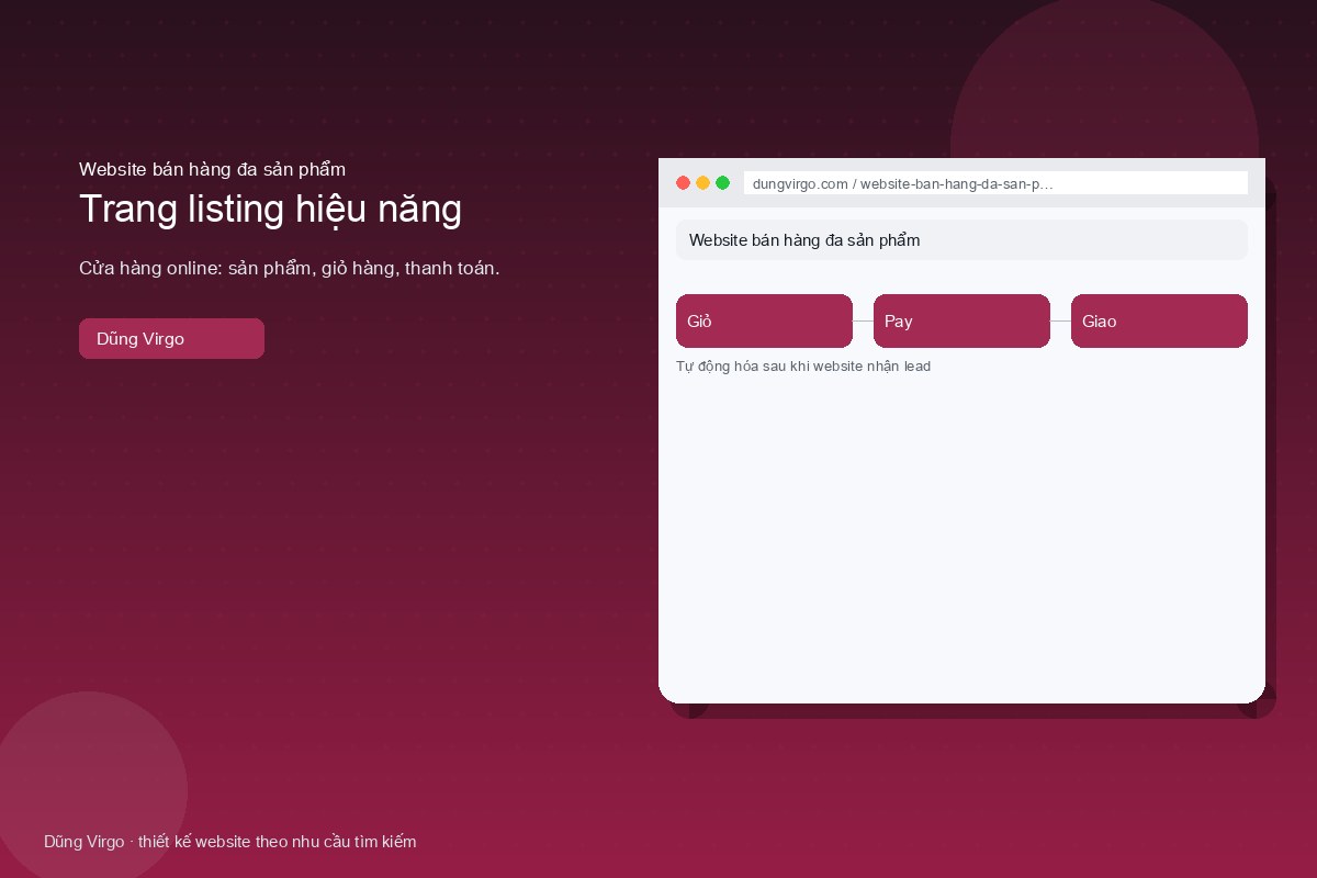 Biến thể: giá, tồn, ảnh — website bán hàng đa sản phẩm