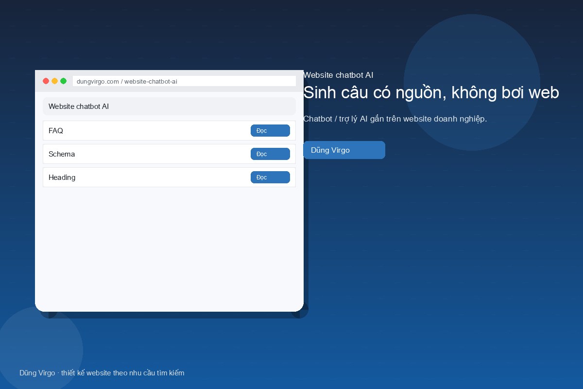 Sinh câu có nguồn, không bơi web — website chatbot AI