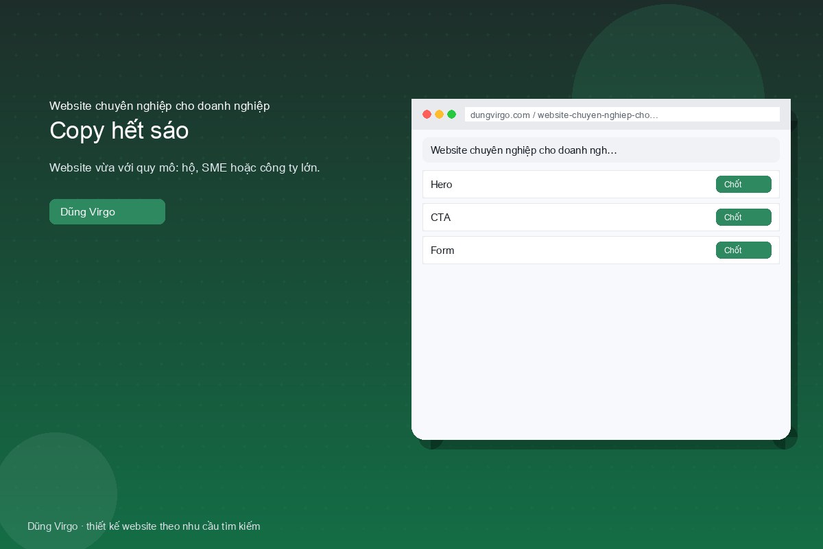 Copy hết sáo — website chuyên nghiệp cho doanh nghiệp