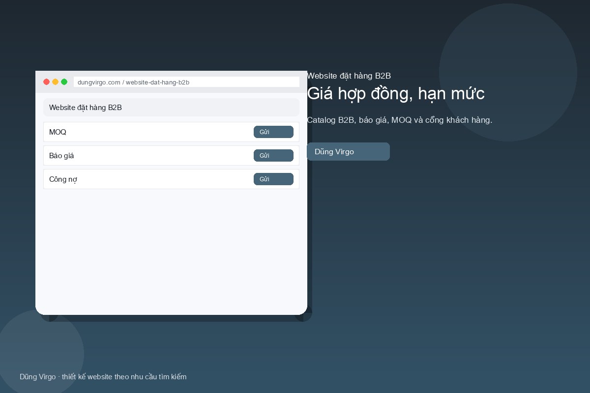 Giá hợp đồng, hạn mức — website đặt hàng B2B