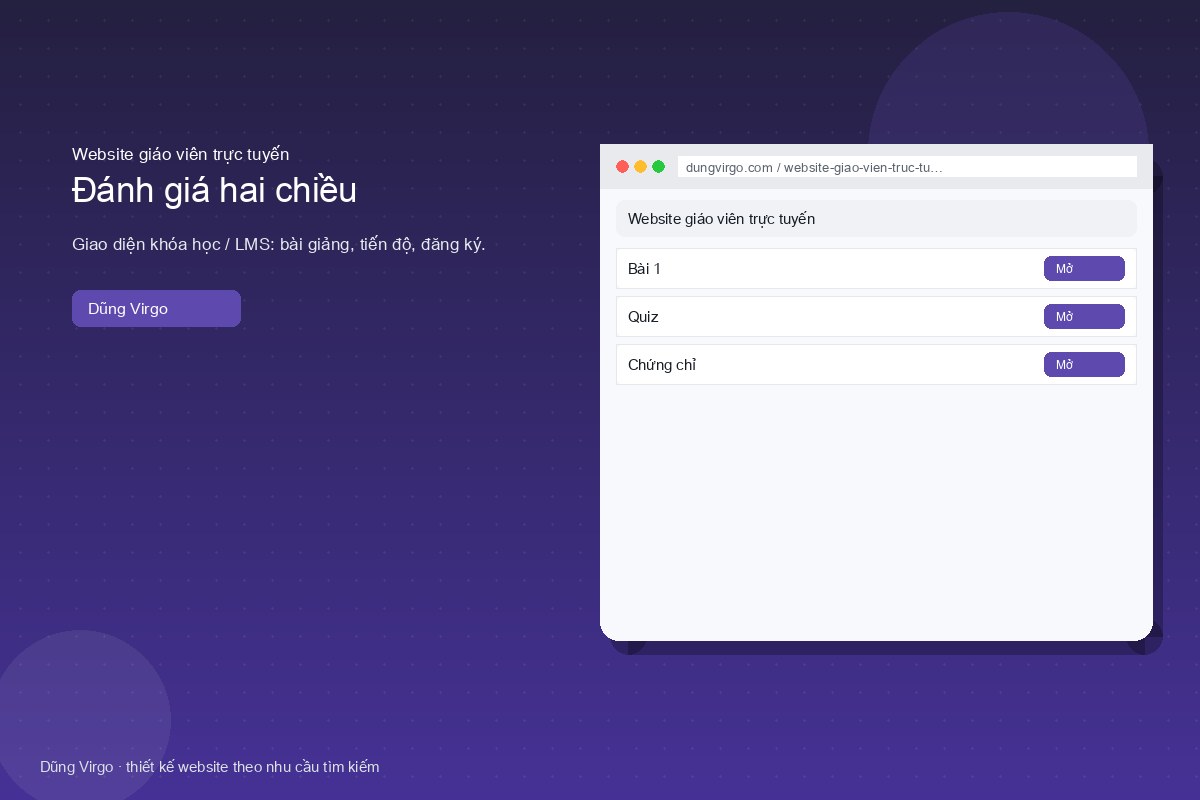 Đặt buổi và xác nhận — website giáo viên trực tuyến