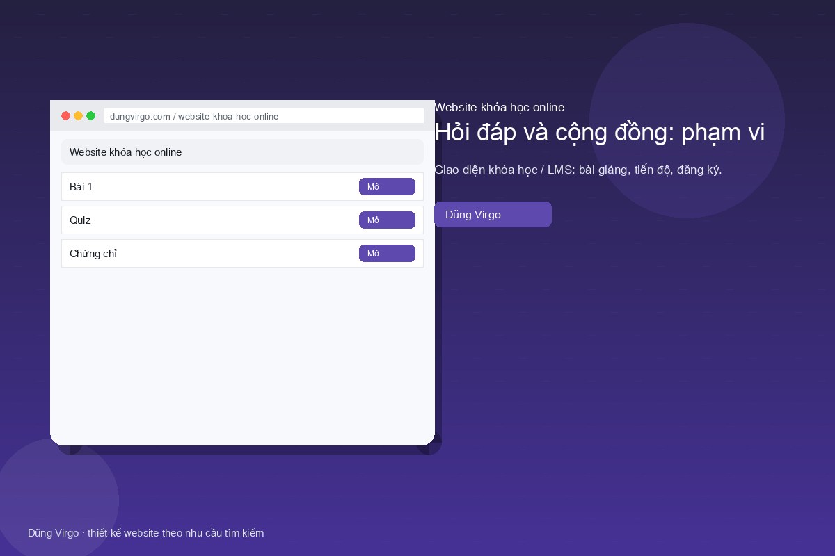 Thanh toán và mở quyền học — website khóa học online