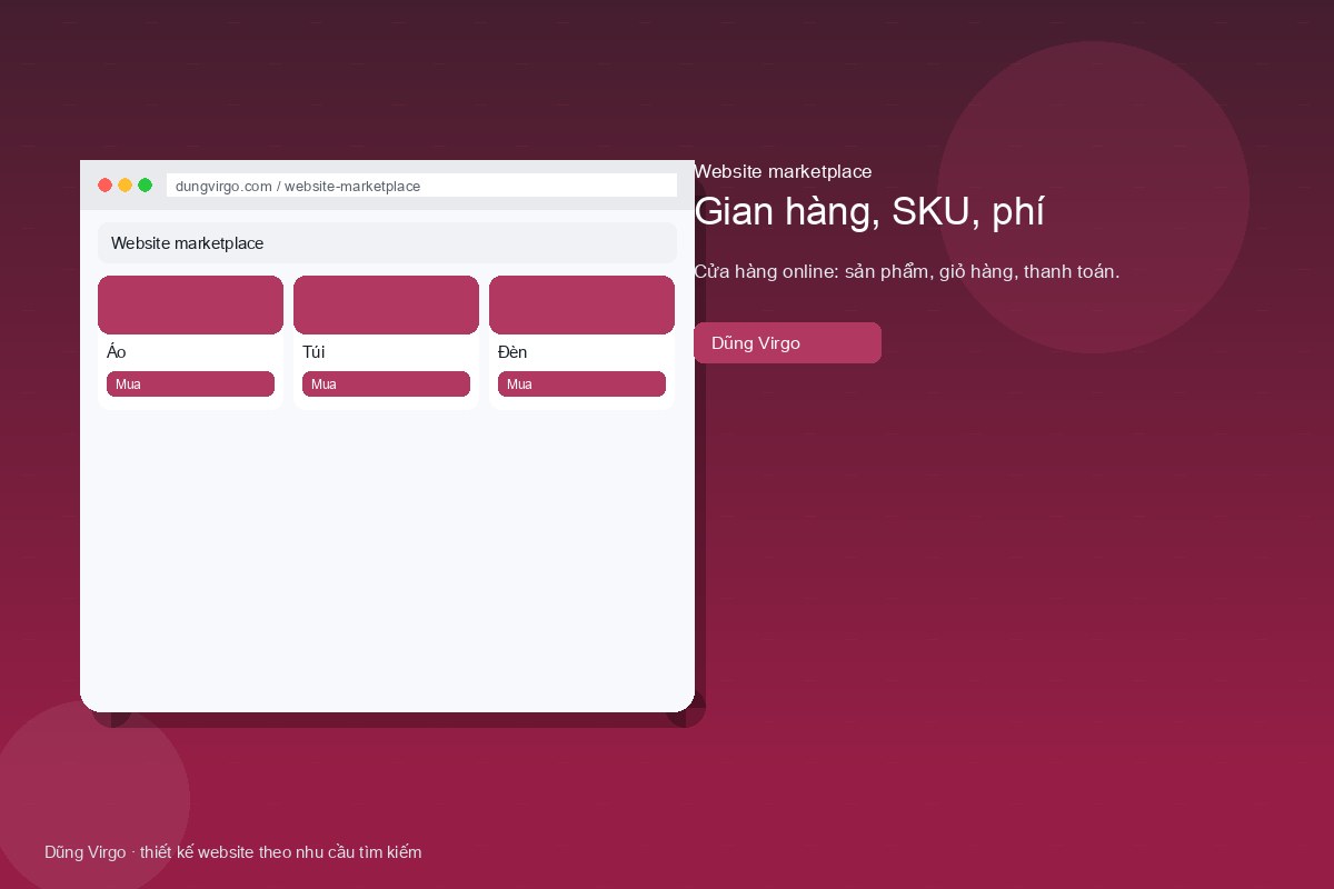 Gian hàng, SKU, phí — website marketplace