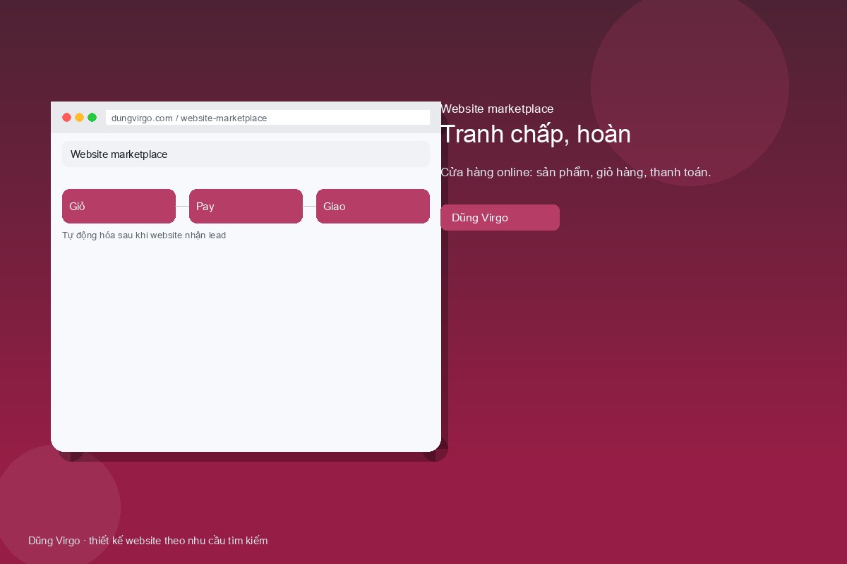Tìm, lọc, uy tín — website marketplace