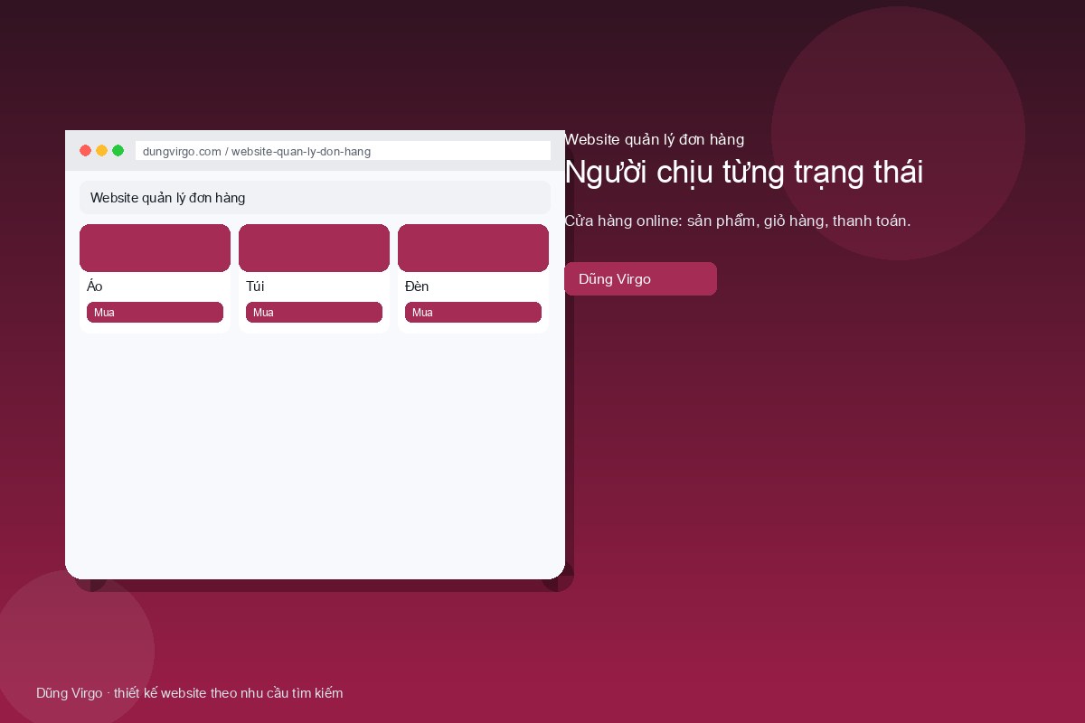 Người chịu từng trạng thái — website quản lý đơn hàng