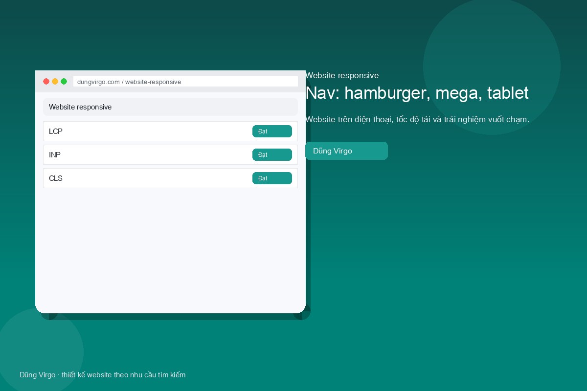 Nav: hamburger, mega, tablet — website responsive