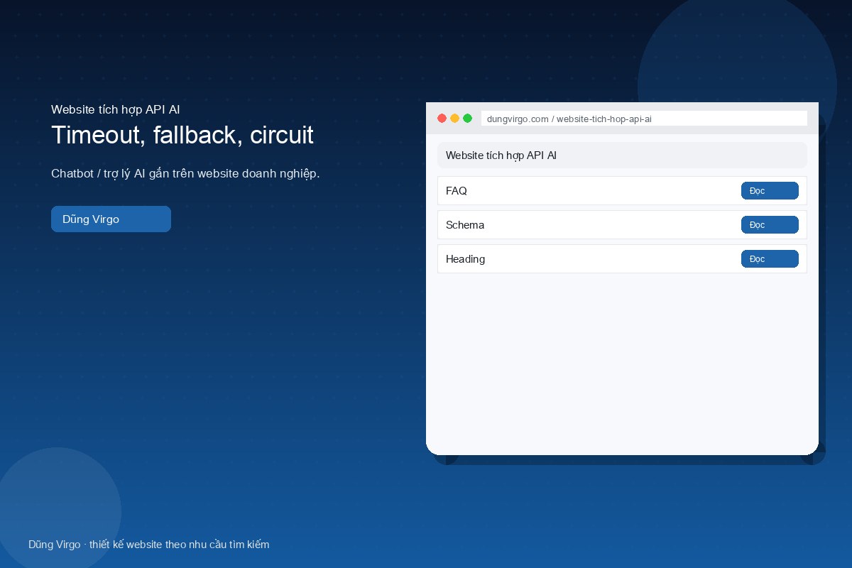 Timeout, fallback, circuit — website tích hợp API AI