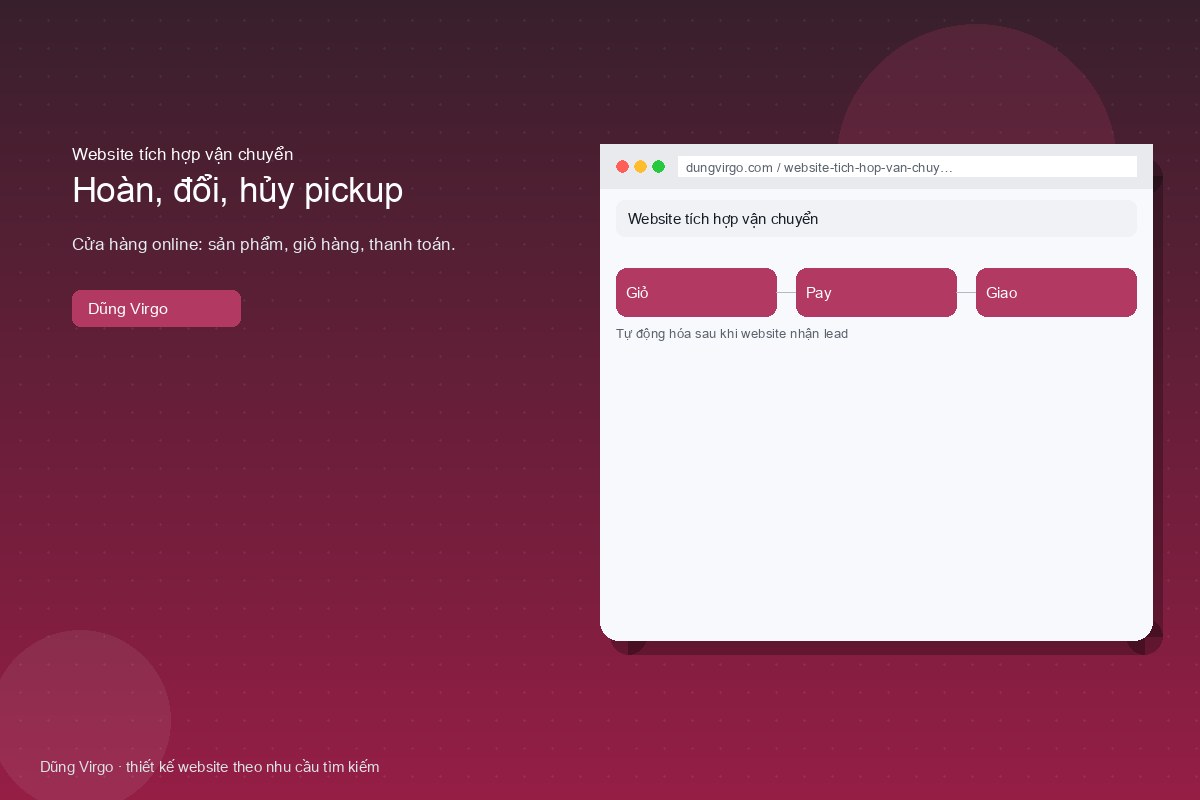 Tạo vận đơn, in bill — website tích hợp vận chuyển