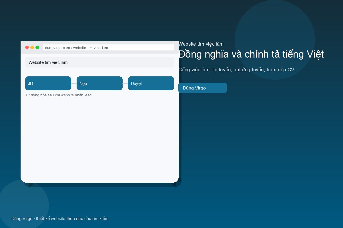 Đồng nghĩa và chính tả tiếng Việt — website tìm việc làm