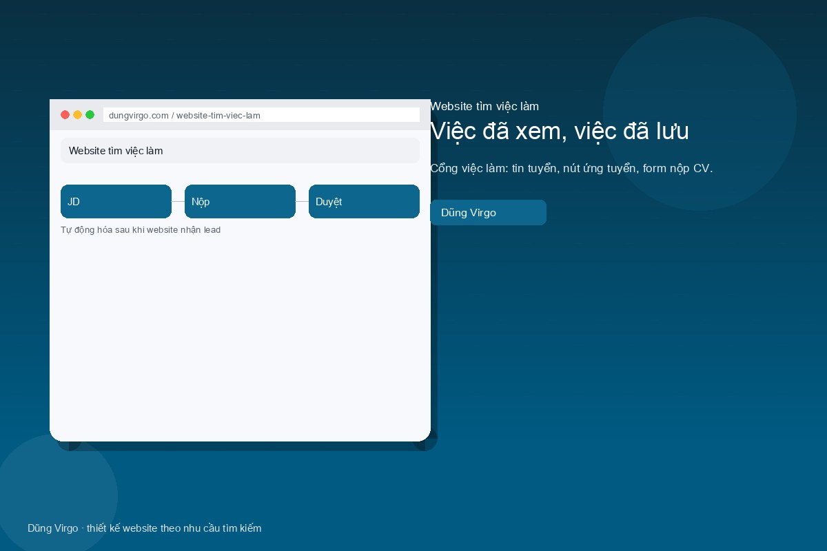 Lọc sau search, không thay search — website tìm việc làm