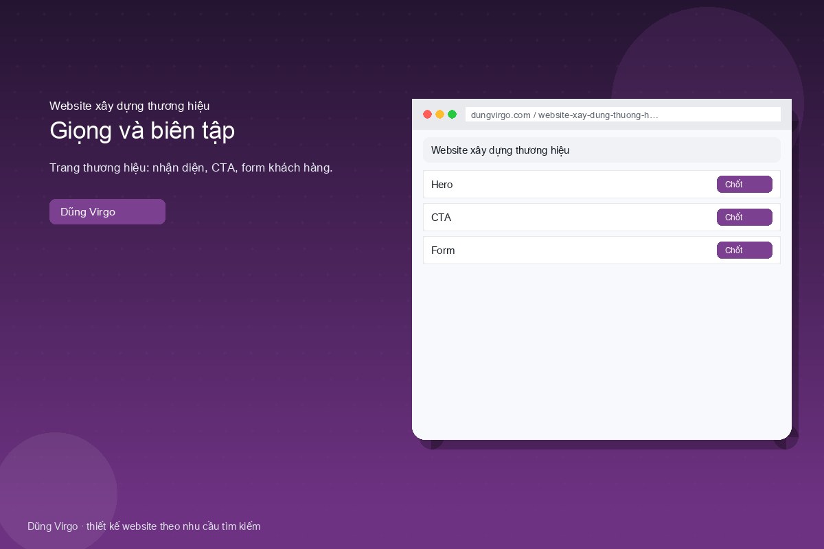 Giọng và biên tập — website xây dựng thương hiệu