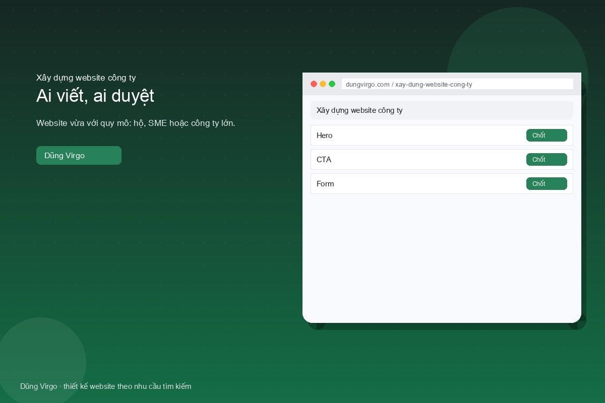 Ai viết, ai duyệt — xây dựng website công ty