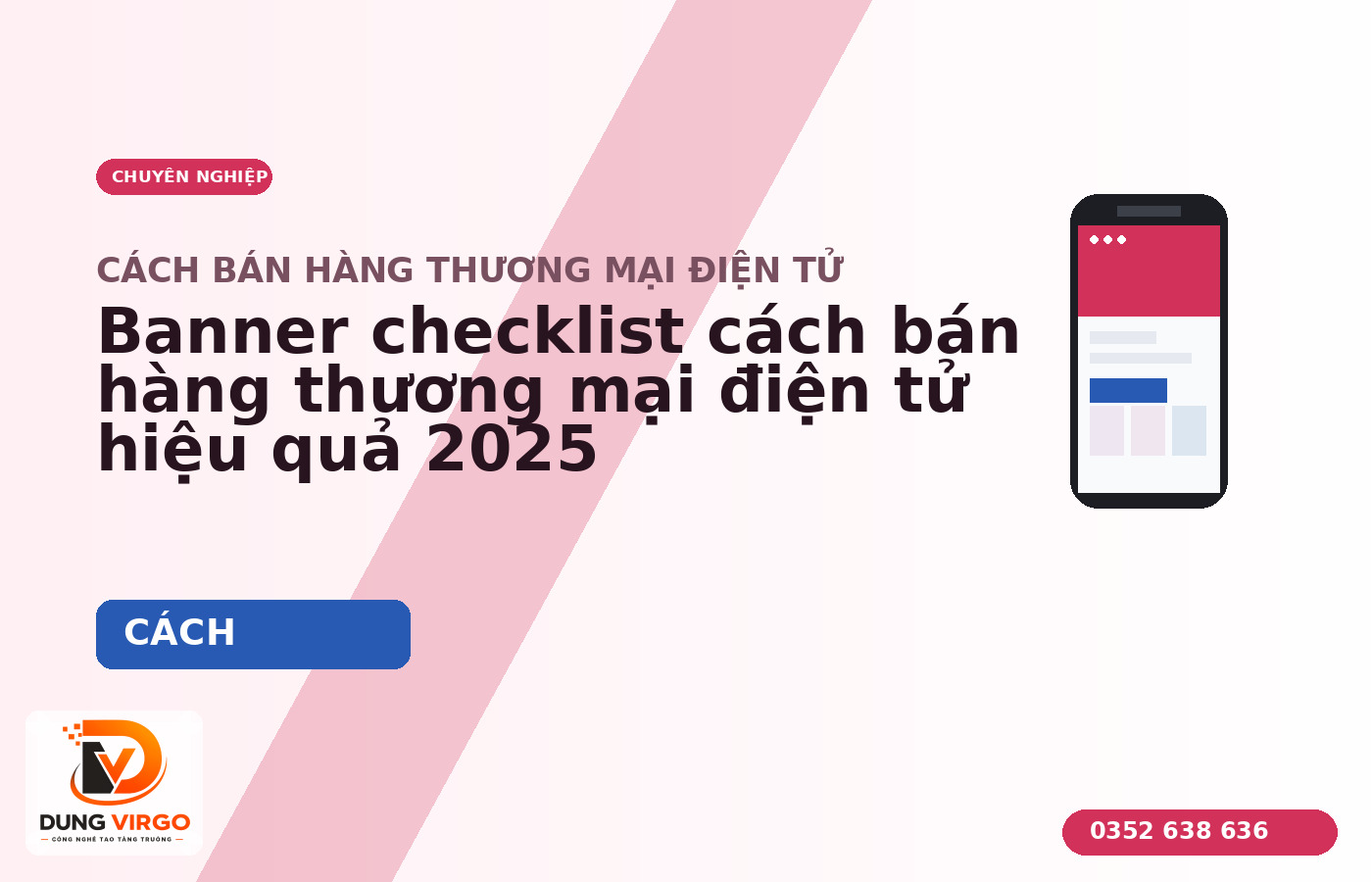 Banner checklist cách bán hàng thương mại điện tử hiệu quả 2025