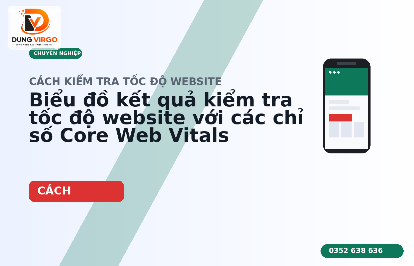 Biểu đồ kết quả kiểm tra tốc độ website với các chỉ số Core Web Vitals