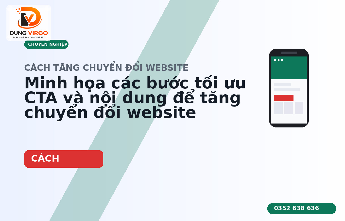 Minh họa các bước tối ưu CTA và nội dung để tăng chuyển đổi website