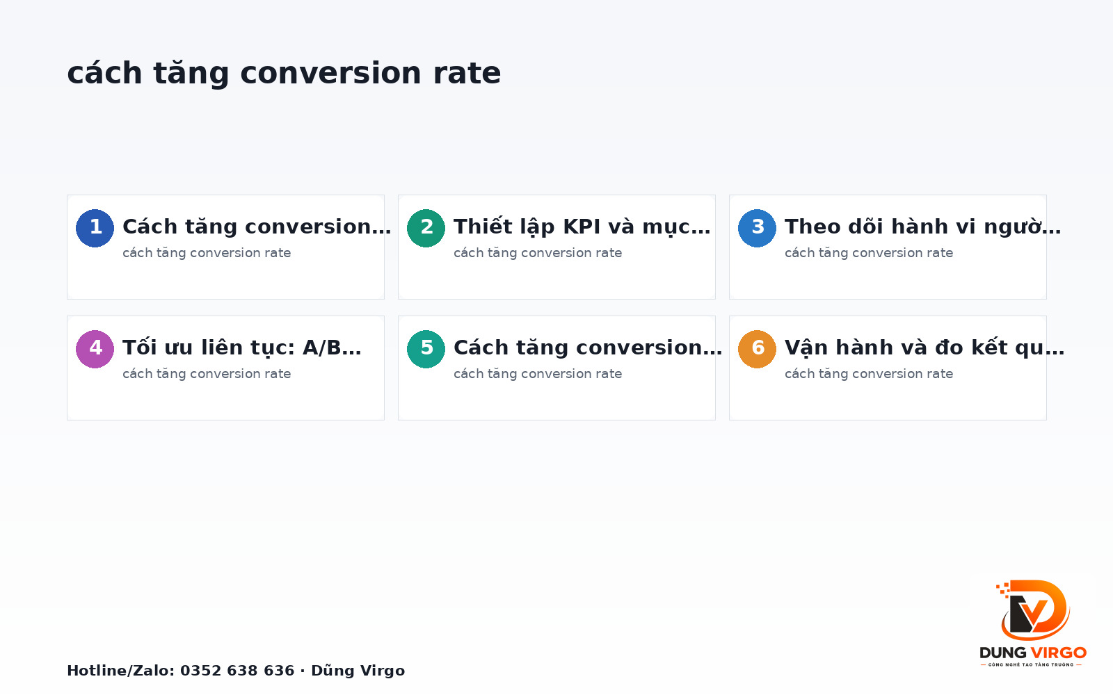 Cách tăng conversion rate: Vận hành & đo kết quả sau triển khai