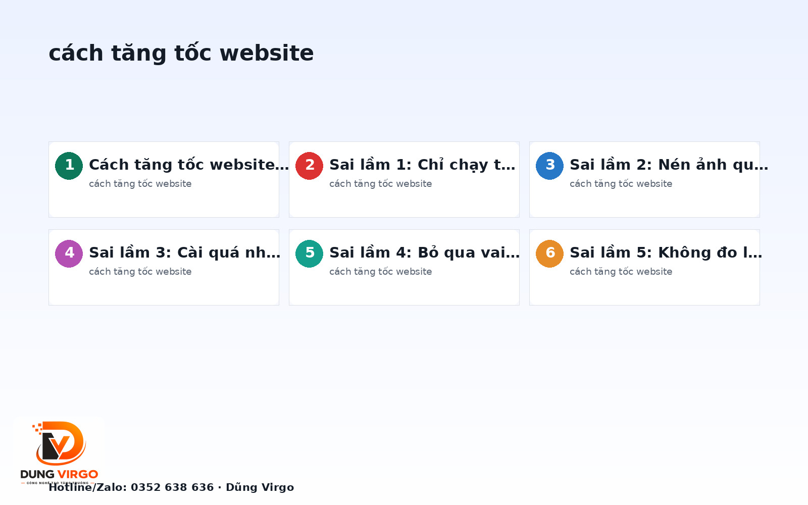 Cách tăng tốc website: 7 sai lầm phổ biến cần tránh