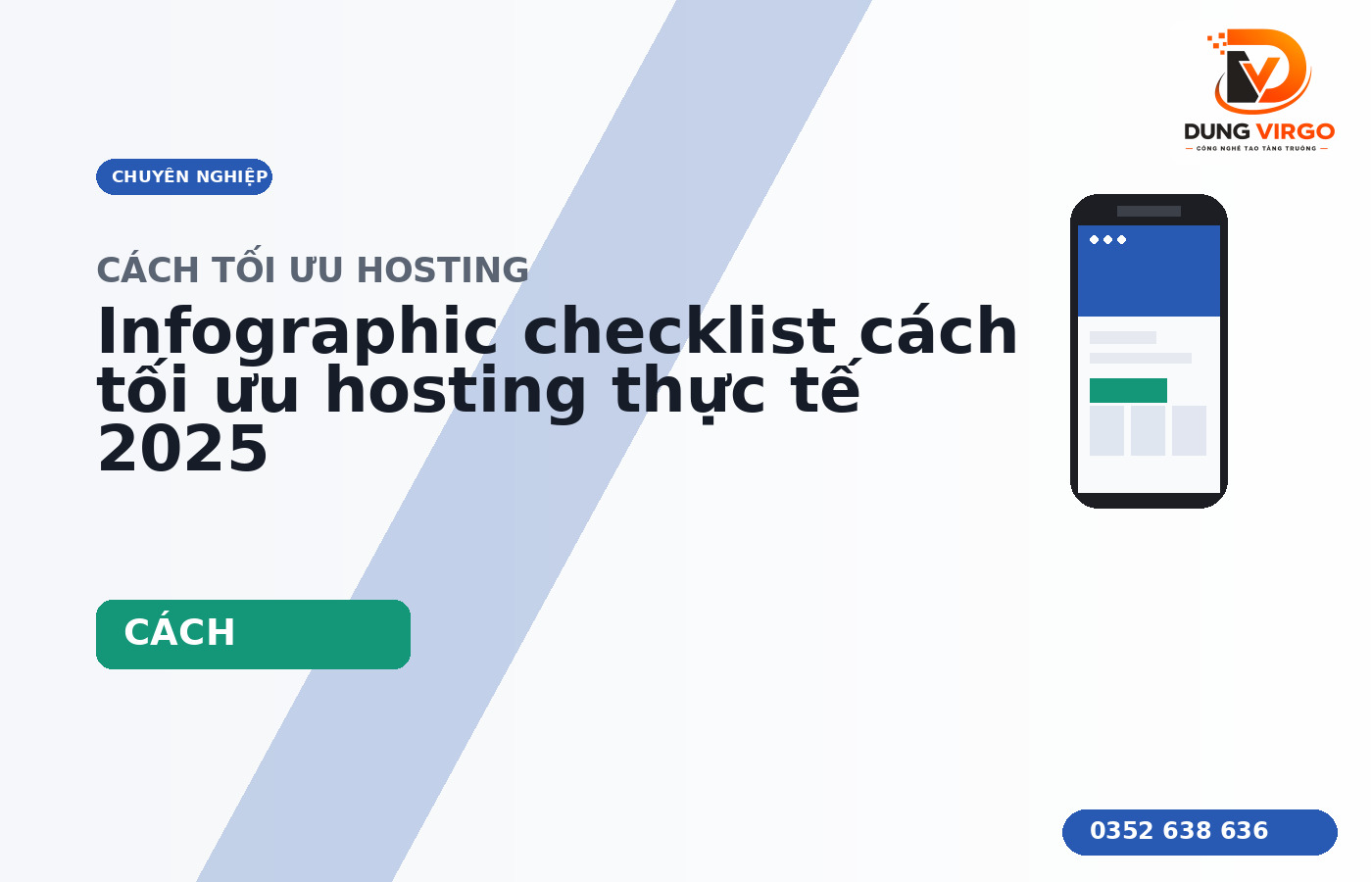 Infographic checklist cách tối ưu hosting thực tế 2025