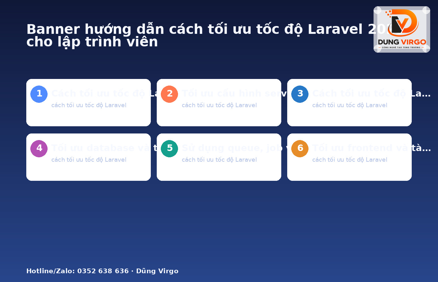 Banner hướng dẫn cách tối ưu tốc độ Laravel 2025 cho lập trình viên