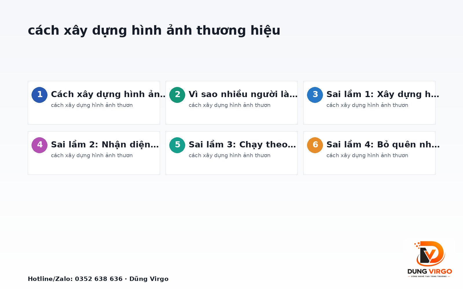 Cách xây dựng hình ảnh thương hiệu: Tránh 7 sai lầm phổ biến