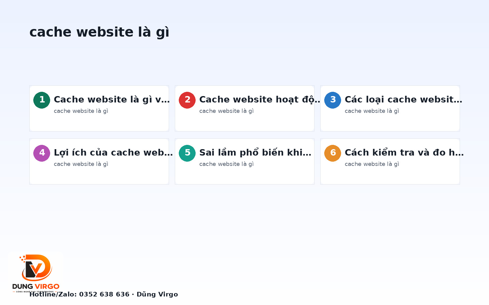 Cache website là gì? Sai lầm phổ biến khi làm đúng