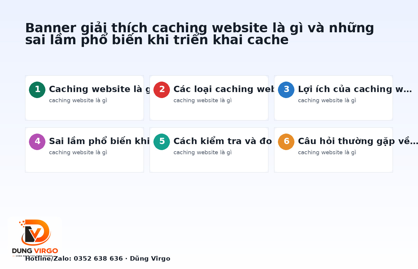Banner giải thích caching website là gì và những sai lầm phổ biến khi triển khai cache