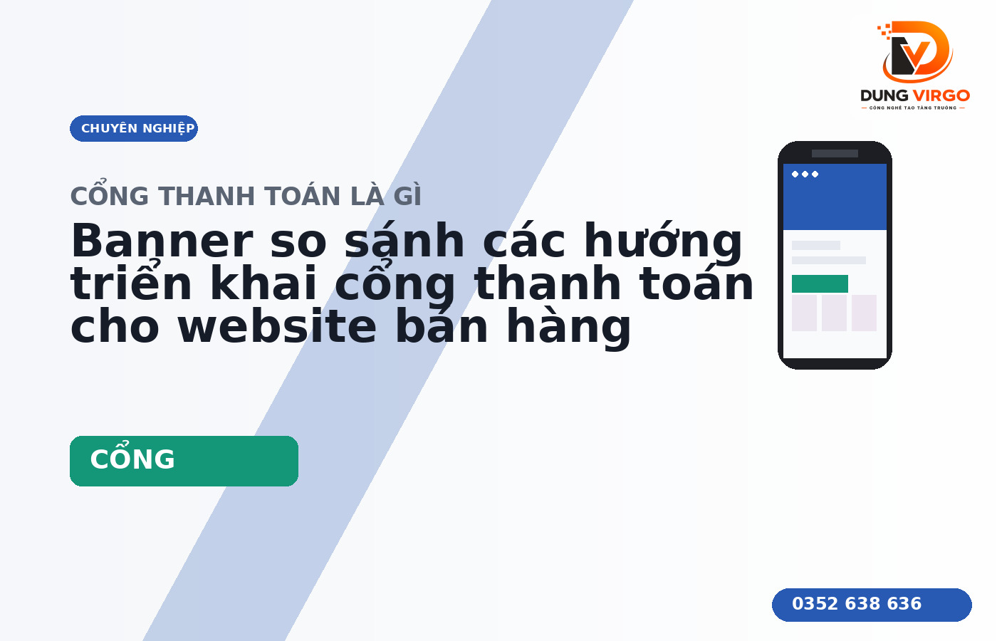 Banner so sánh các hướng triển khai cổng thanh toán cho website bán hàng