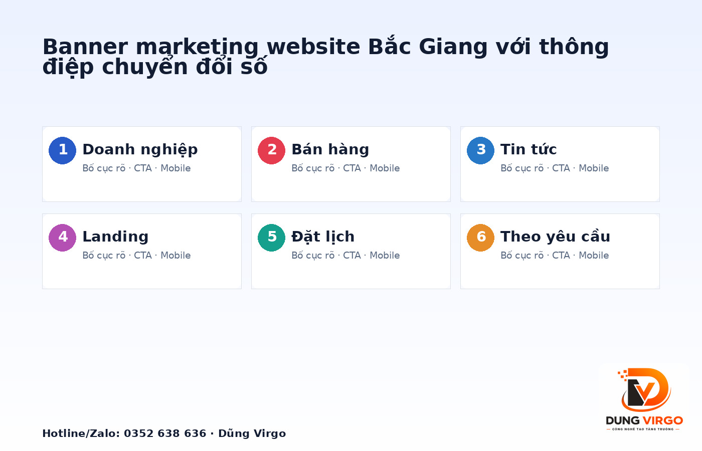 Banner marketing website Bắc Giang với thông điệp chuyển đổi số