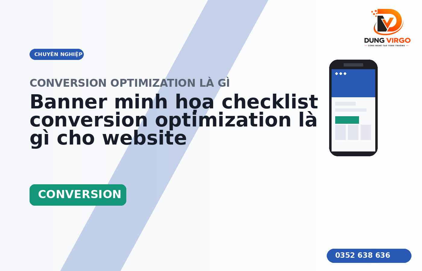 Banner minh họa checklist conversion optimization là gì cho website