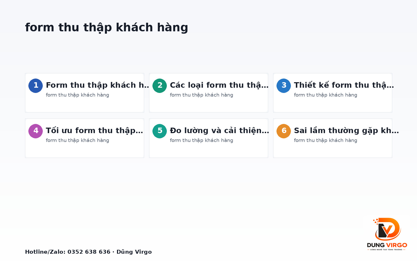 Form thu thập khách hàng: Bí quyết tối ưu chuyển đổi