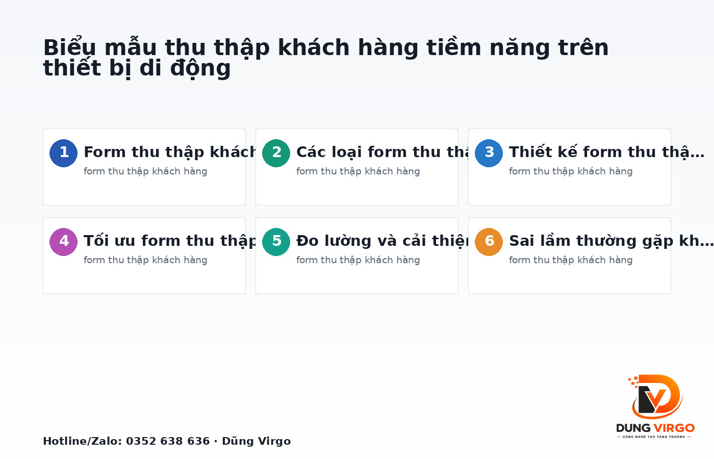 Biểu mẫu thu thập khách hàng tiềm năng trên thiết bị di động