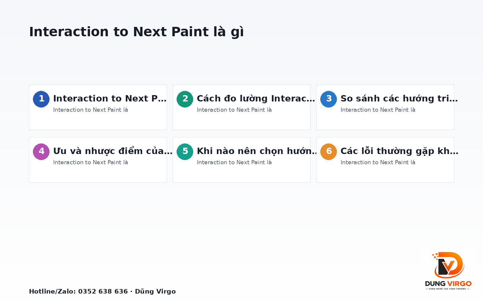 Interaction to Next Paint là gì? So sánh các hướng tiếp cận INP