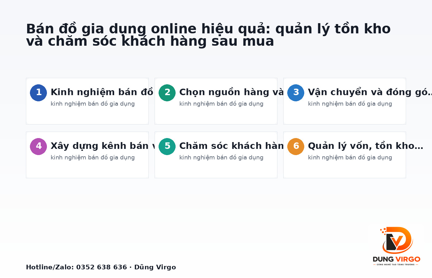 Bán đồ gia dụng online hiệu quả: quản lý tồn kho và chăm sóc khách hàng sau mua