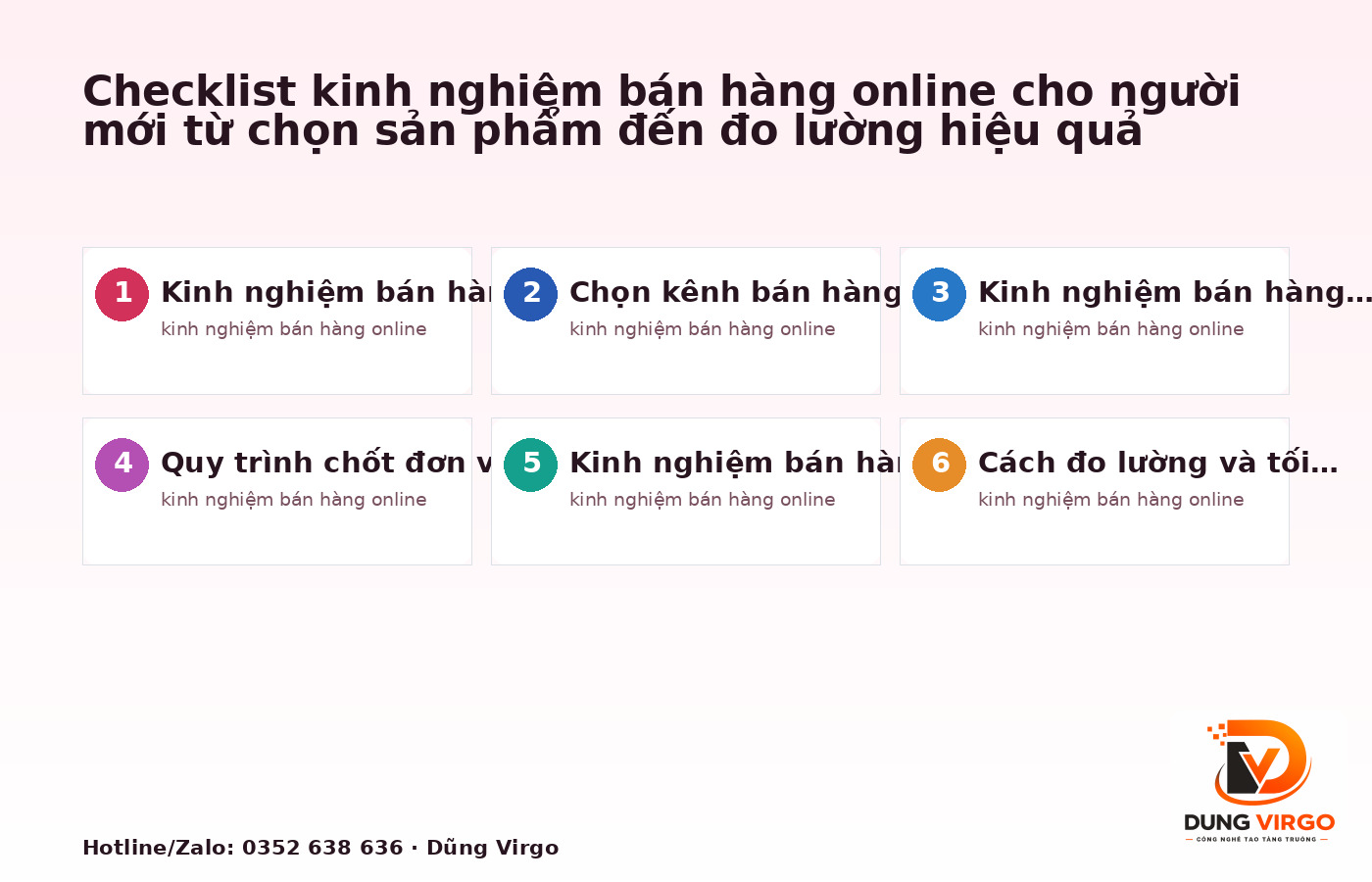 Checklist kinh nghiệm bán hàng online cho người mới từ chọn sản phẩm đến đo lường hiệu quả
